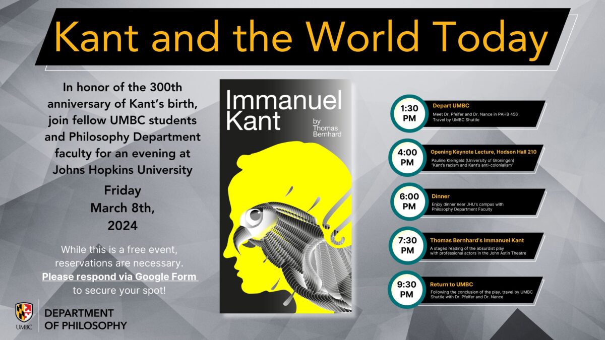Kant and the World Today at JHU